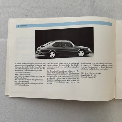 1988 Saab 900 Owners Manual Instruction Guide Book Combi Cabriolet GERMAN TEXT