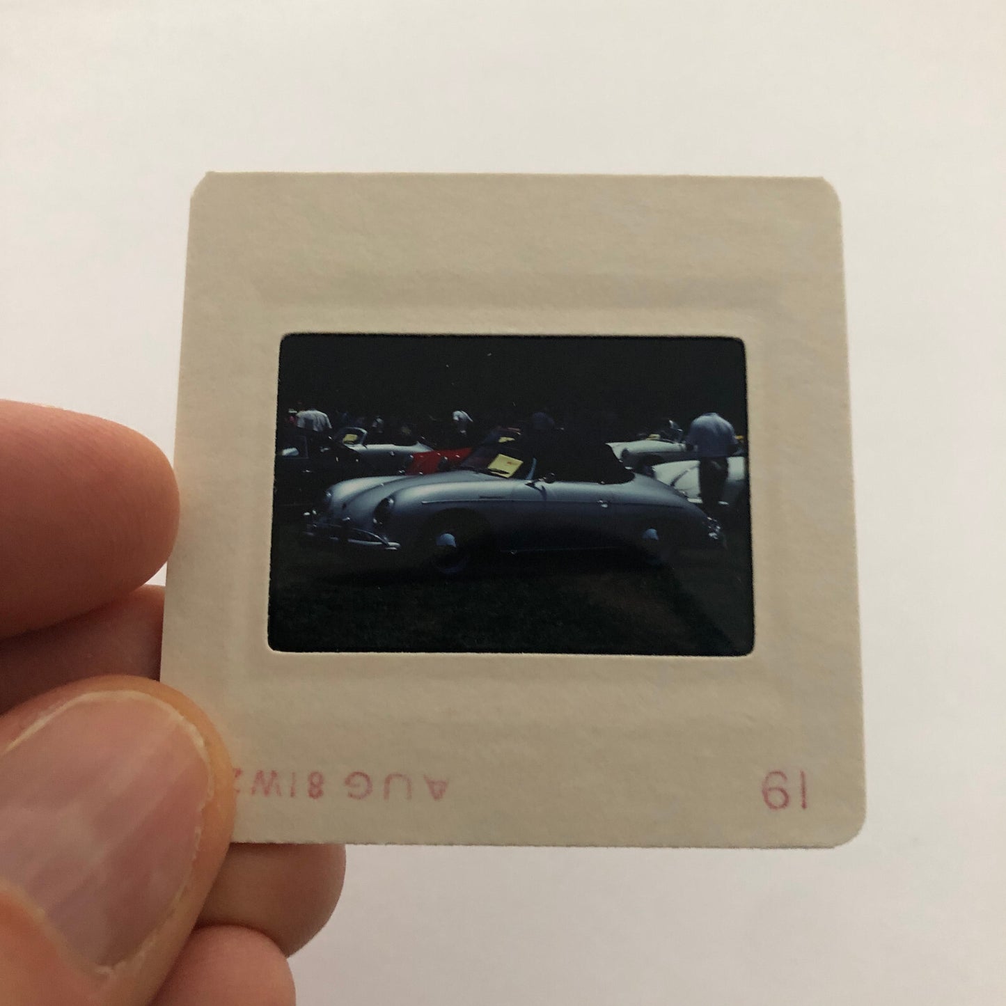 Porsche 356 Cabriolet Convertible Car Show 35mm Photo Slide Vintage 1981