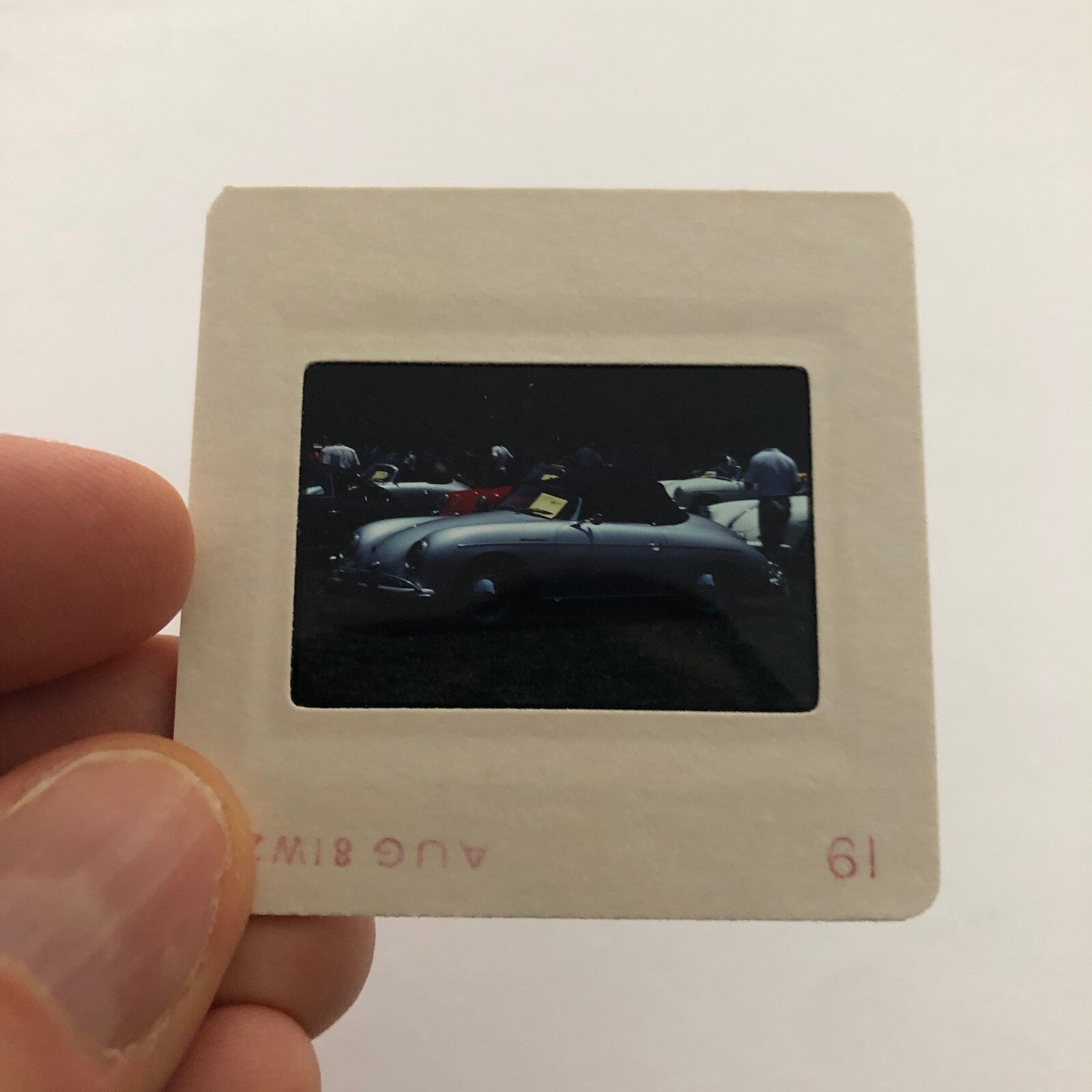 Porsche 356 Cabriolet Convertible Car Show 35mm Photo Slide Vintage 1981