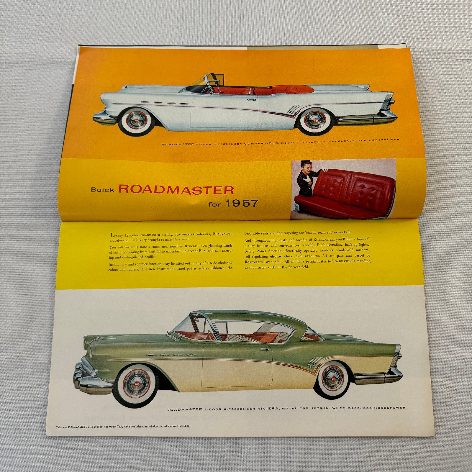 1957 Buick Car Sales Brochure Catalog Roadmaster Super Century Caballero Special