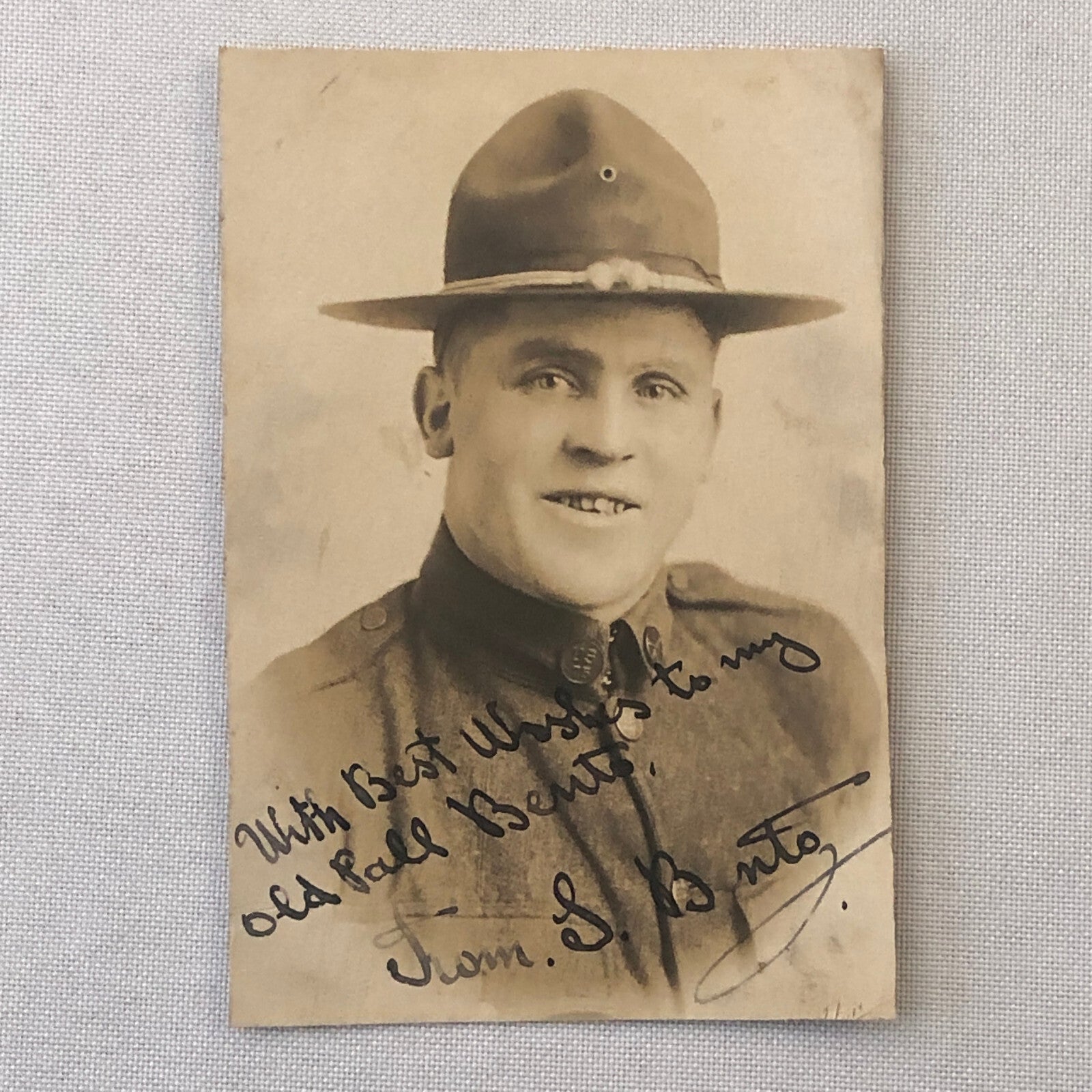 Man in Military Uniform Photo Photograph Antique Prison Corrections Chicago