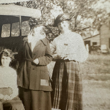 Vintage Car Photo Photograph Print People with Automobile Men Women Snapshot