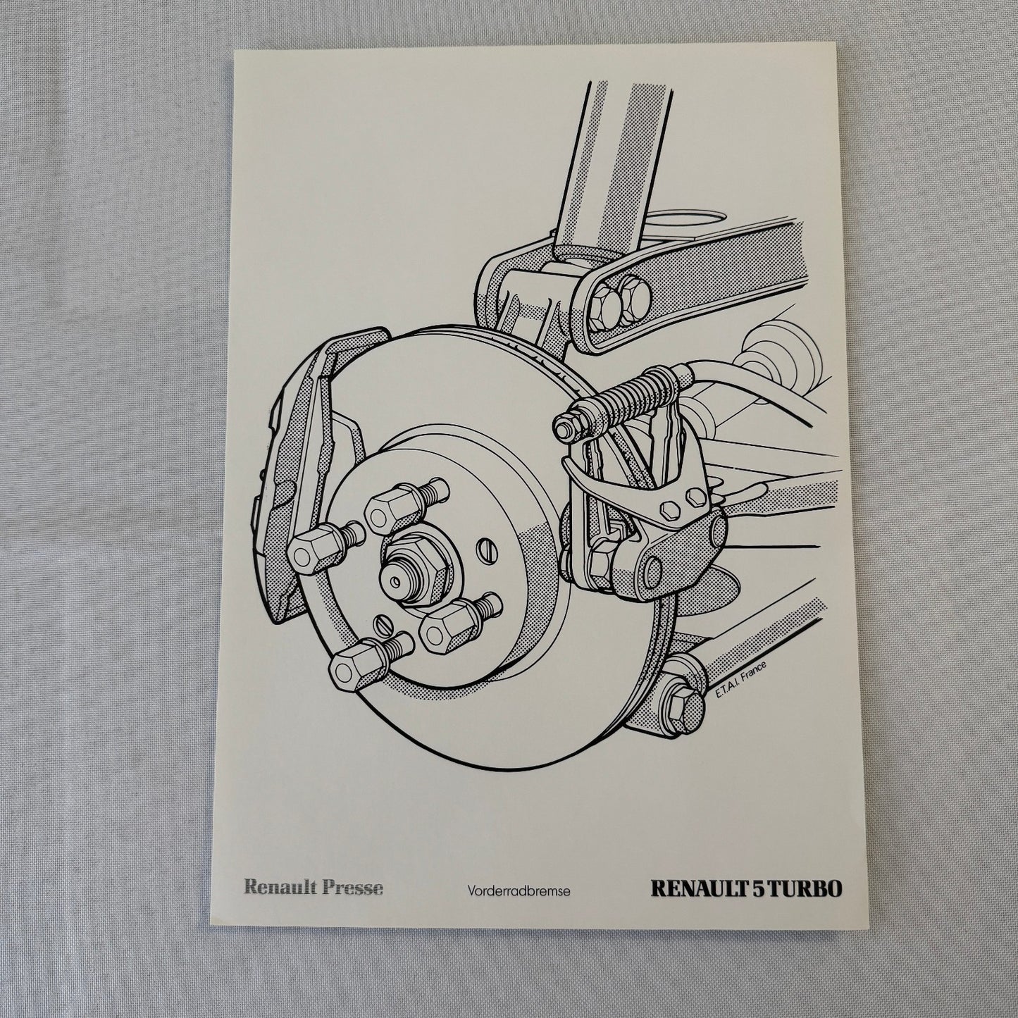 Renault 5 Turbo Car Factory Press Kit Photos Folder Hot Hatch GERMAN