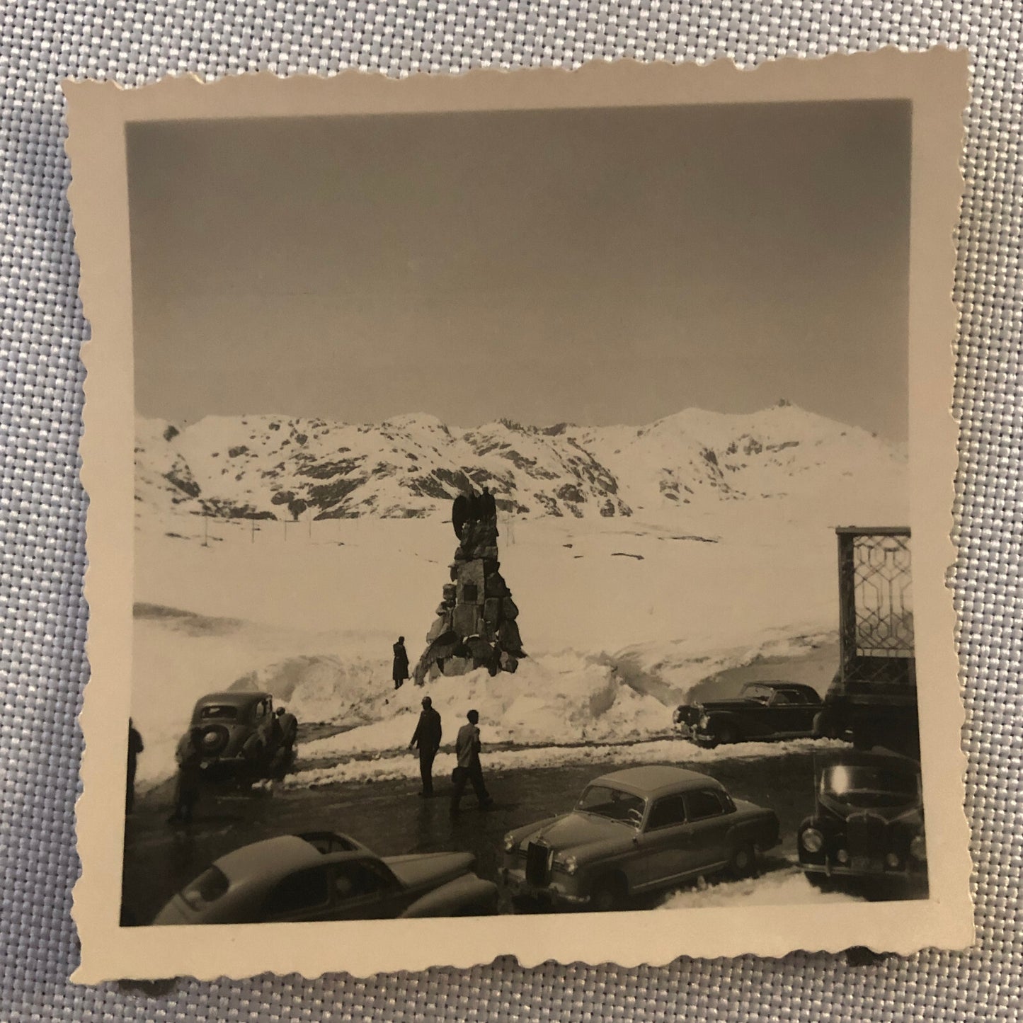 Vintage Photo Photograph Cars Mercedes Benz Automobile Mountains AL22SM1