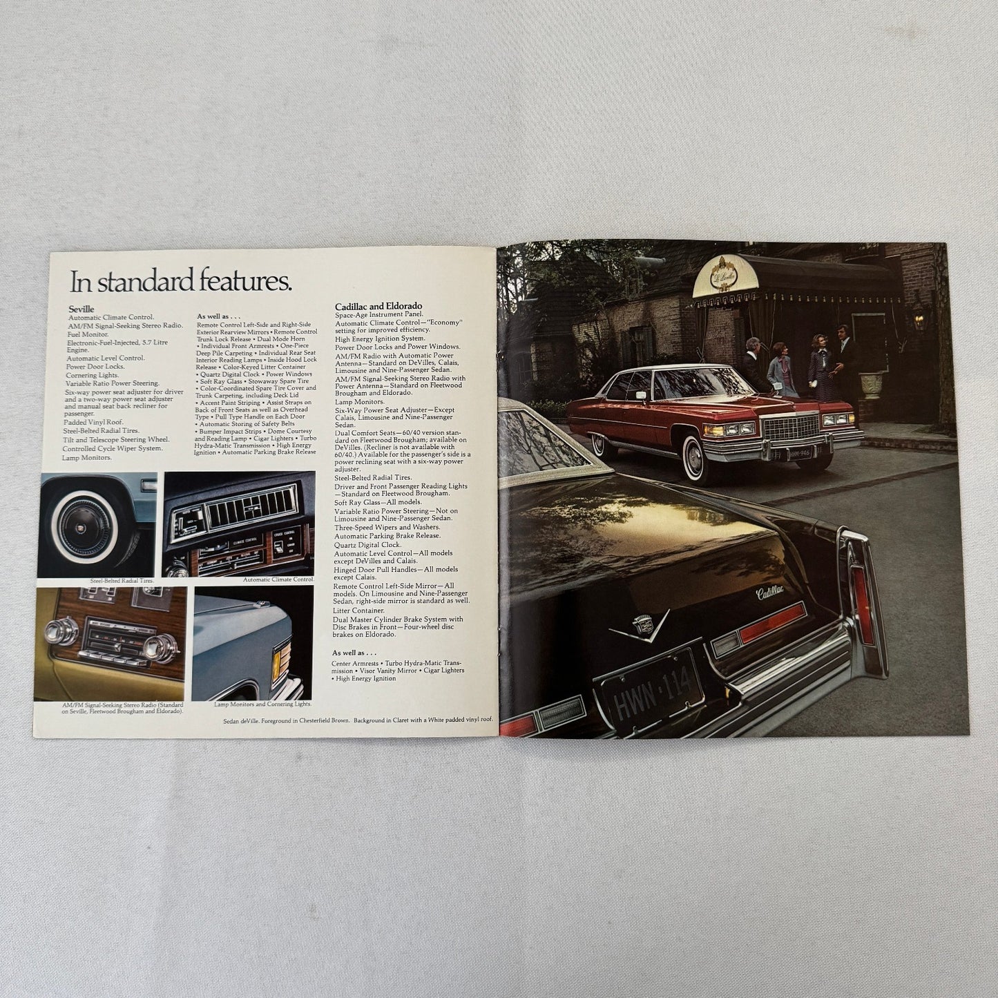1976 Cadillac Car Sales Brochure Catalog Coupe deVille Seville Eldorado Brougham