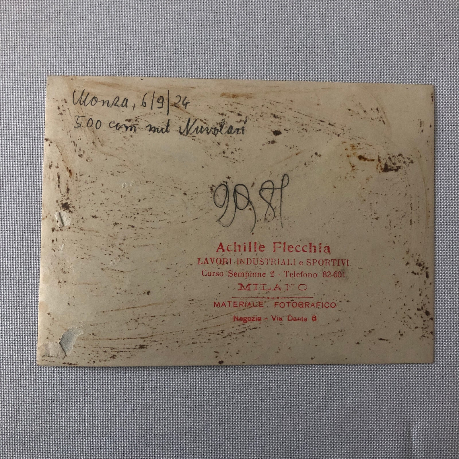 Tazio Nuvolari 1924 Vintage Motorcycle Racing Photo Photograph Monza Bike Race