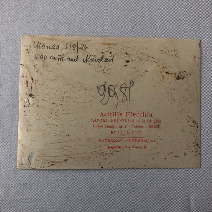 Tazio Nuvolari 1924 Vintage Motorcycle Racing Photo Photograph Monza Bike Race