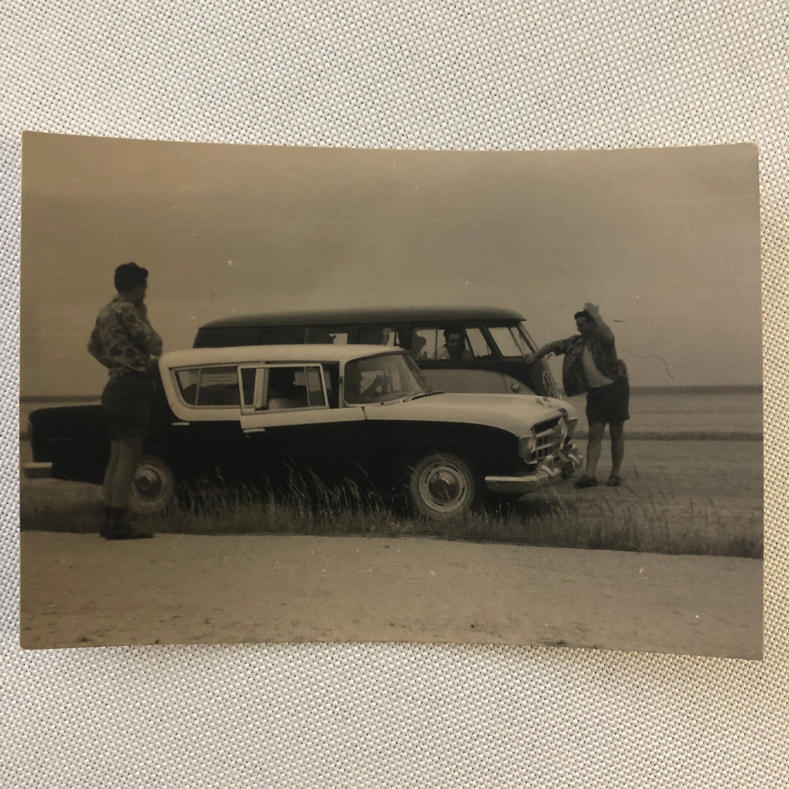 Vintage Volkswagen VW Bus and Rambler Car Photo Photograph Lot of 2 AL22SM2