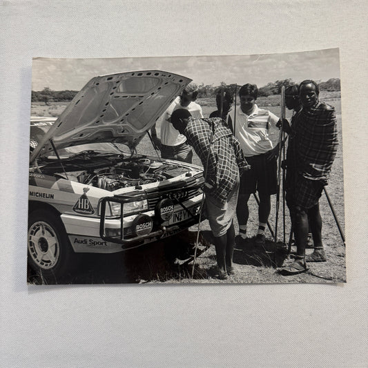 Audi 200 Quattro Safari Rallye Rally Kenya Masai Tribe Press Photo Photograph