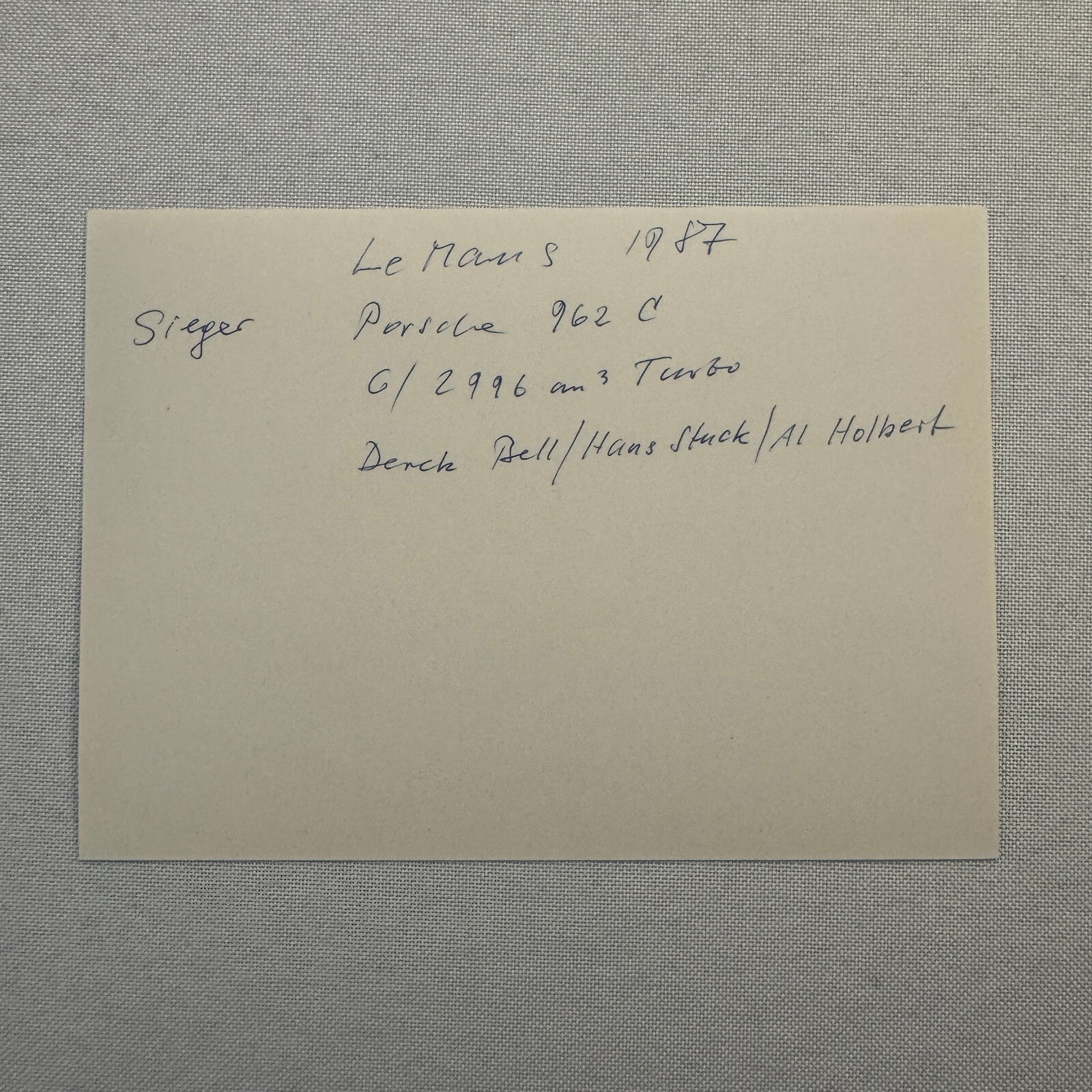 Porsche 962C Rothmans Racing Car LeMans 1987 Photo Photograph Print