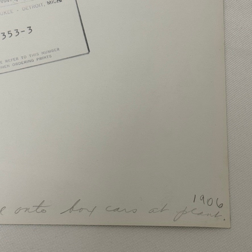 1906 Oldsmobile Car Photo Photograph Print Vintage Factory Plant Boxcar Train GM