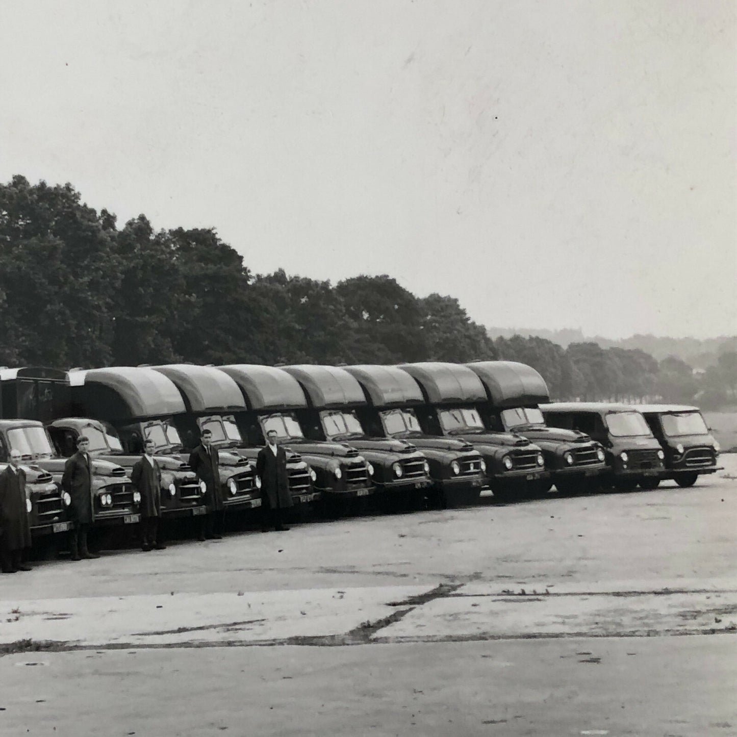 Vintage Coach Built Truck Fleet Photo Photograph Rowntree Austin Truck 
