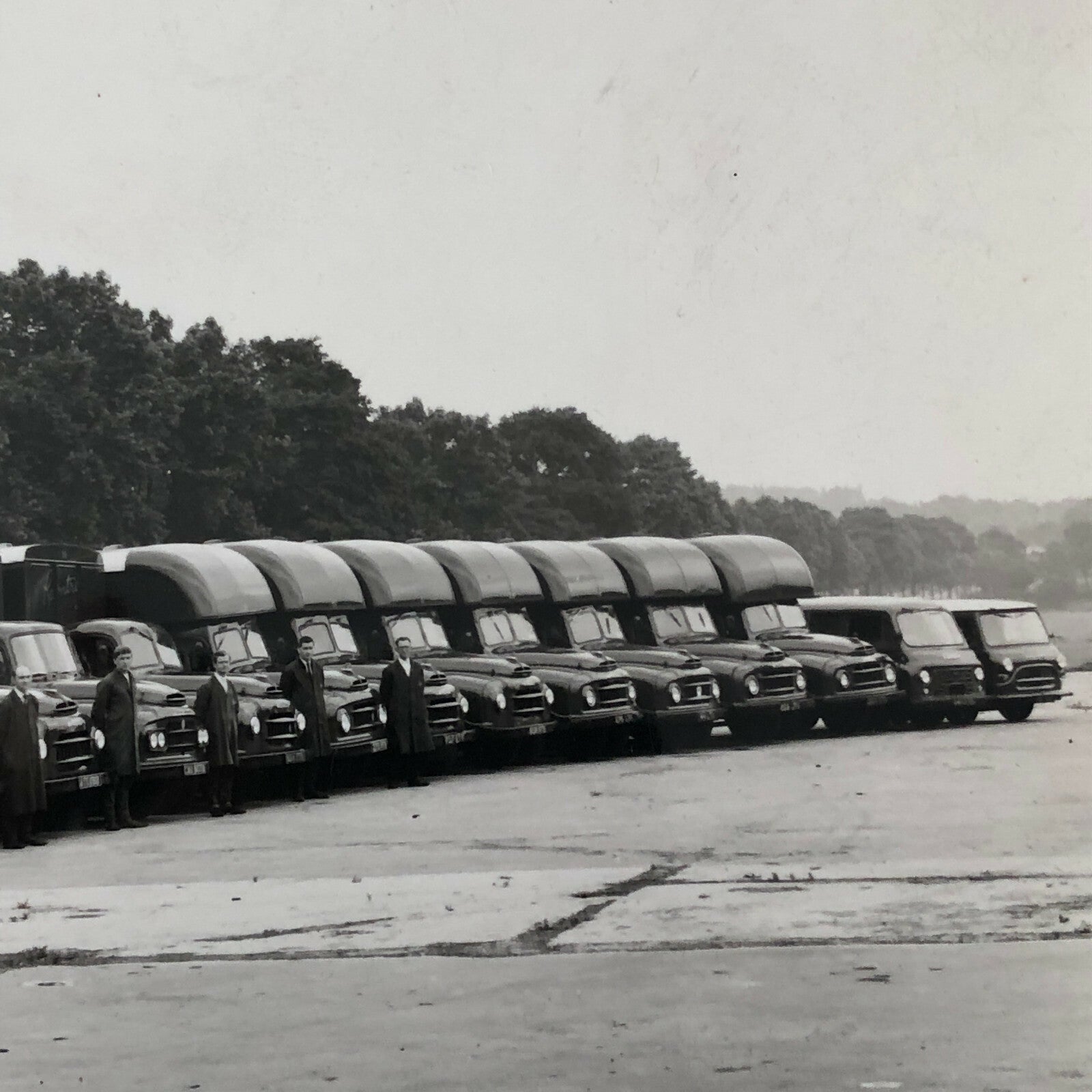 Vintage Coach Built Truck Fleet Photo Photograph Rowntree Austin Truck 