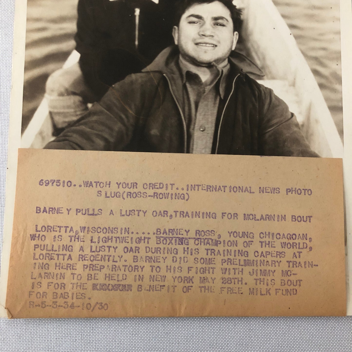Press Photo Lightweight Boxing Champion Barney Ross International News
