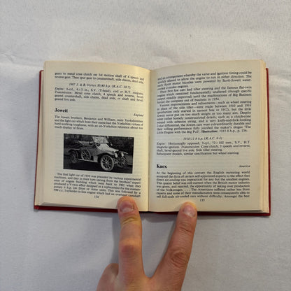 1963 Veteran Motorcar Pocketbook Book Vintage Bugatti Benz Rolls Royce and More