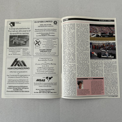 1992 Ken Tyrrell Racing Autosport Magazine Jackie Stewart ELF Ford Race Cars