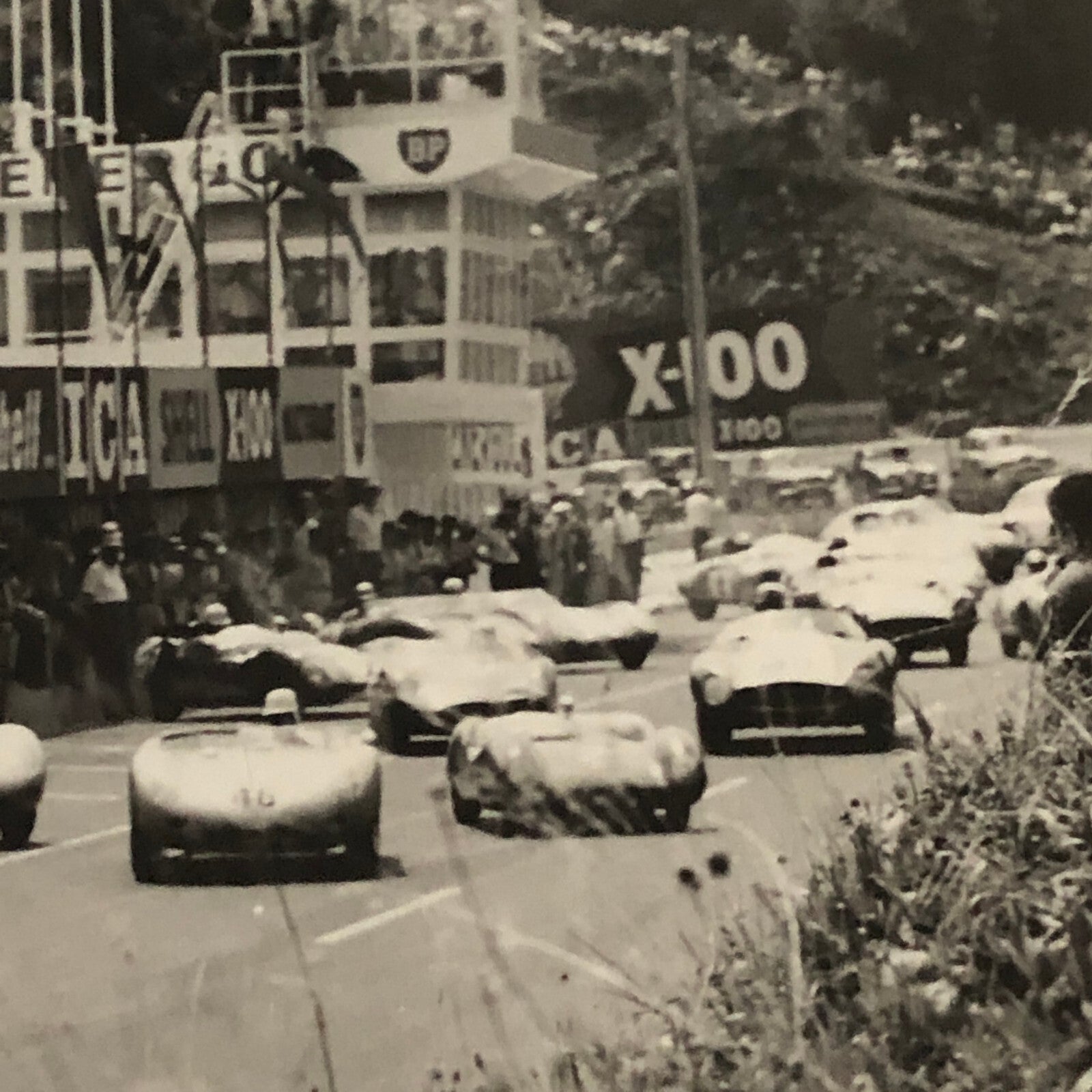 Vintage 1959 Racing Photo Photograph Print Race Cars Drivers 
