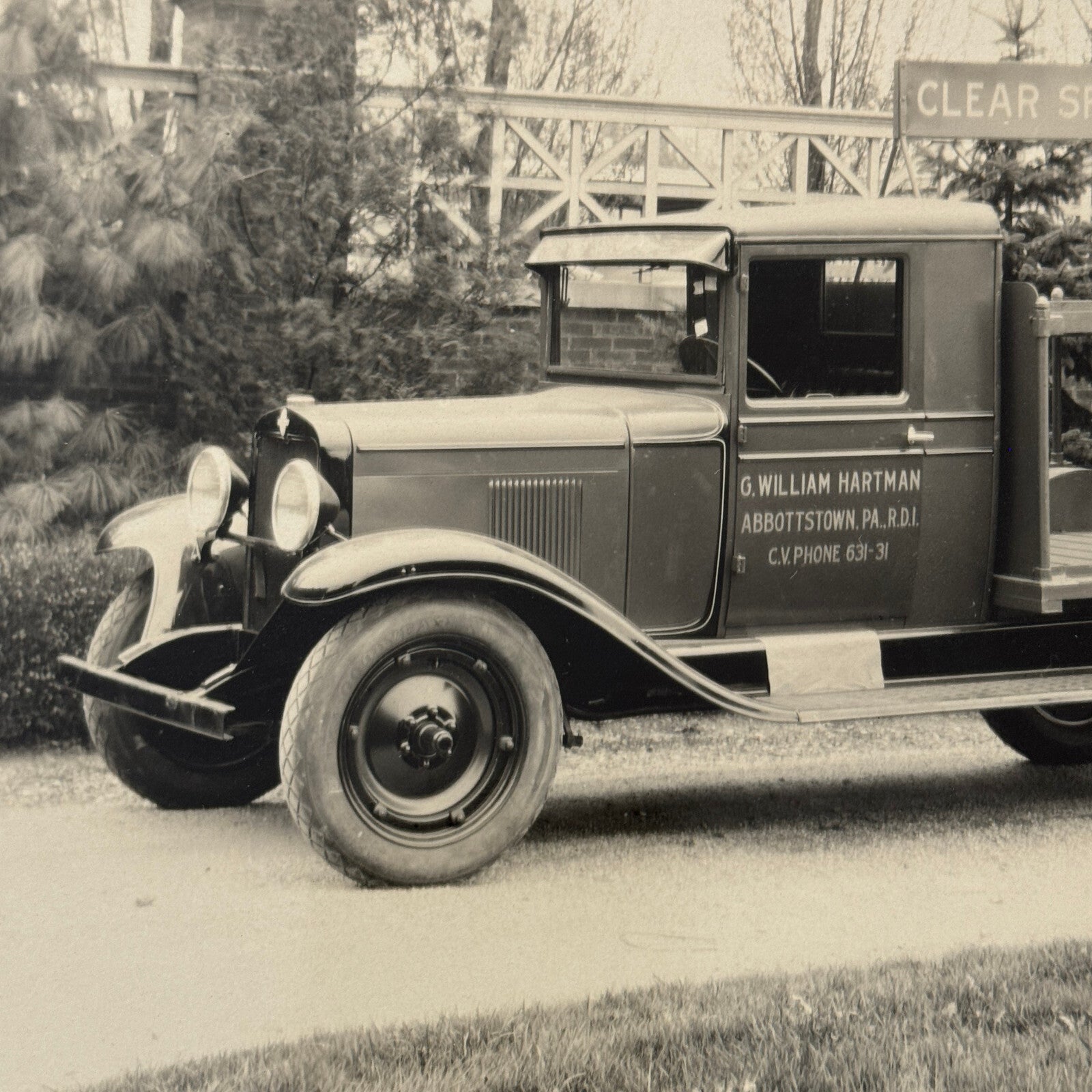 Hoover Body Company Antique Truck Factory Press Photo Photograph Water Truck