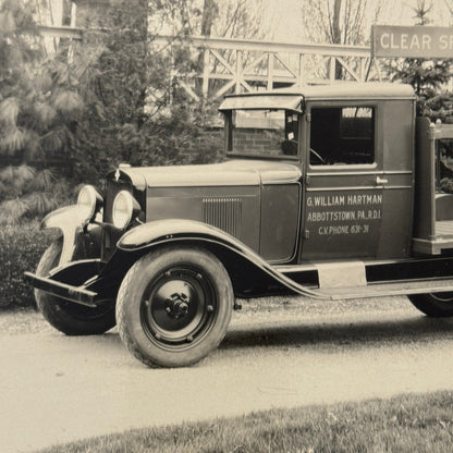 Hoover Body Company Antique Truck Factory Press Photo Photograph Water Truck