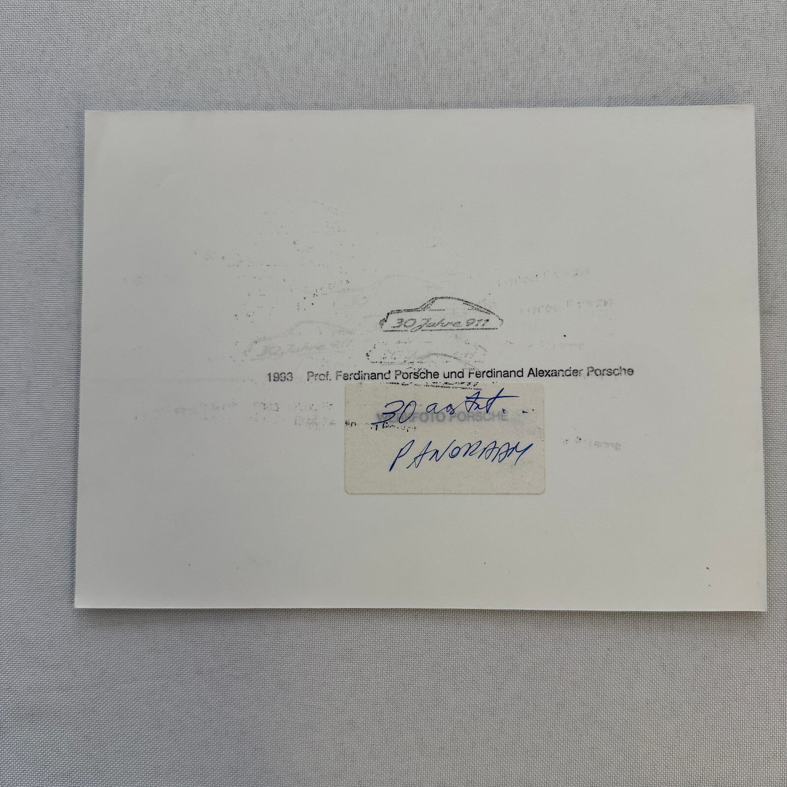 Porsche Factory Press Photo Photograph Porsche 911 Dr Ferdinand Porsche