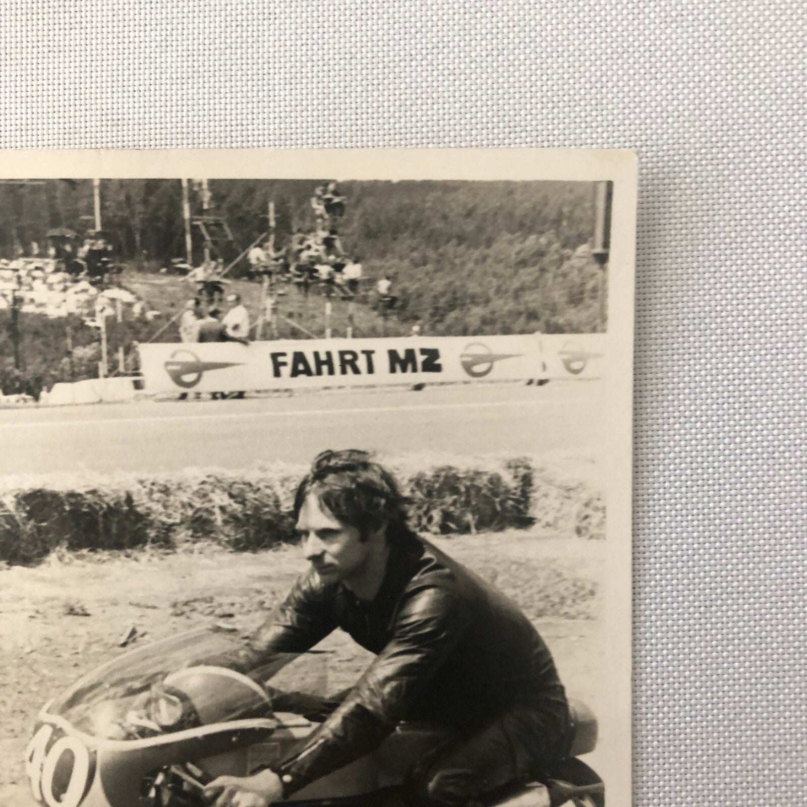 Vintage Motorcycle Racing Photo photograph Rider Suzuki Bike
