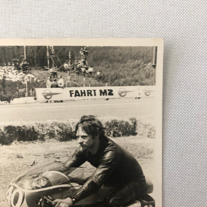 Vintage Motorcycle Racing Photo photograph Rider Suzuki Bike