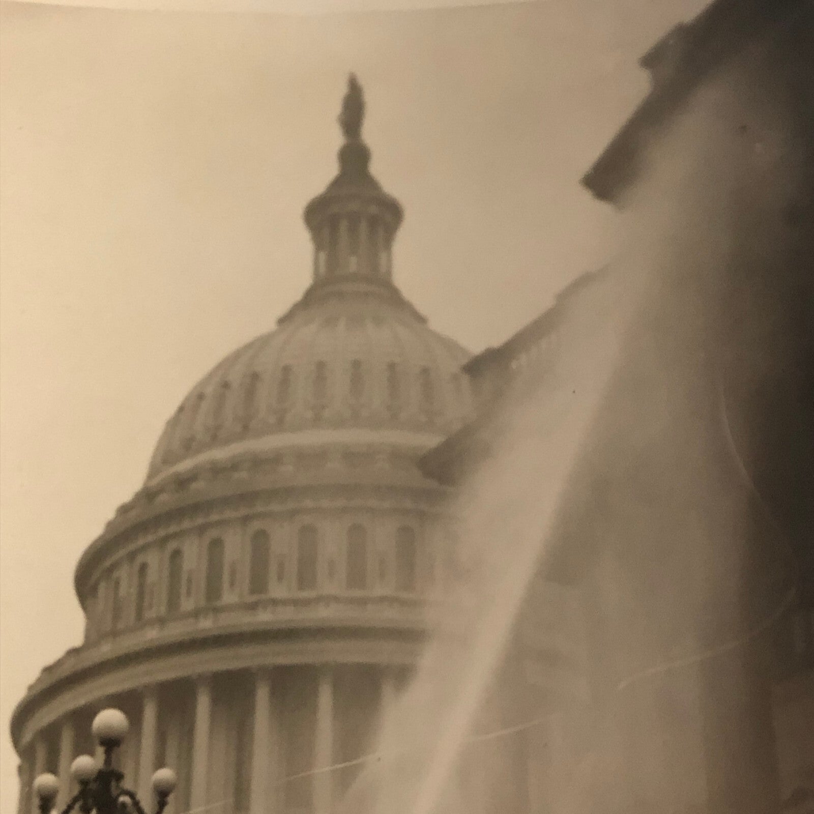 Press Photo Photograph Fireman Cleaning US Capitol Building 1933 Underwood Fire