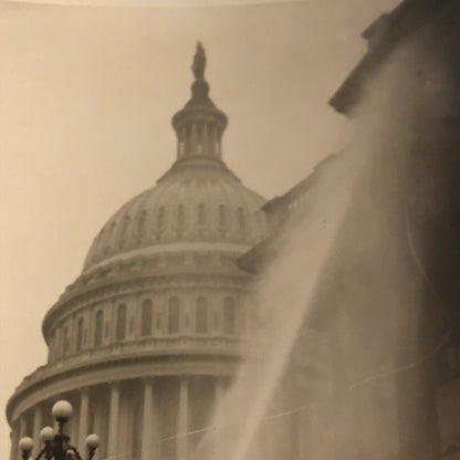 Press Photo Photograph Fireman Cleaning US Capitol Building 1933 Underwood Fire