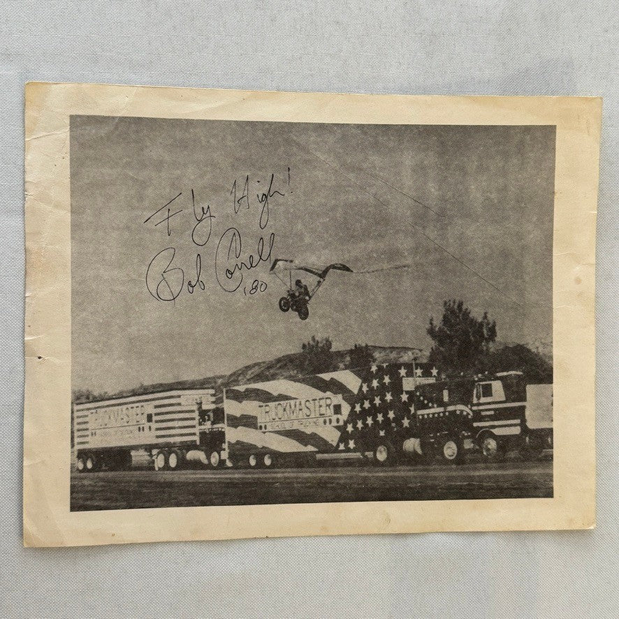 Motorcycle Stunt Man Bob Corell Crazy Correll Autograph Signed Photo Print