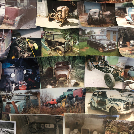 Vintage Austin Car Photo Barn Find Junkyard Parts Lot of 30 Photographs