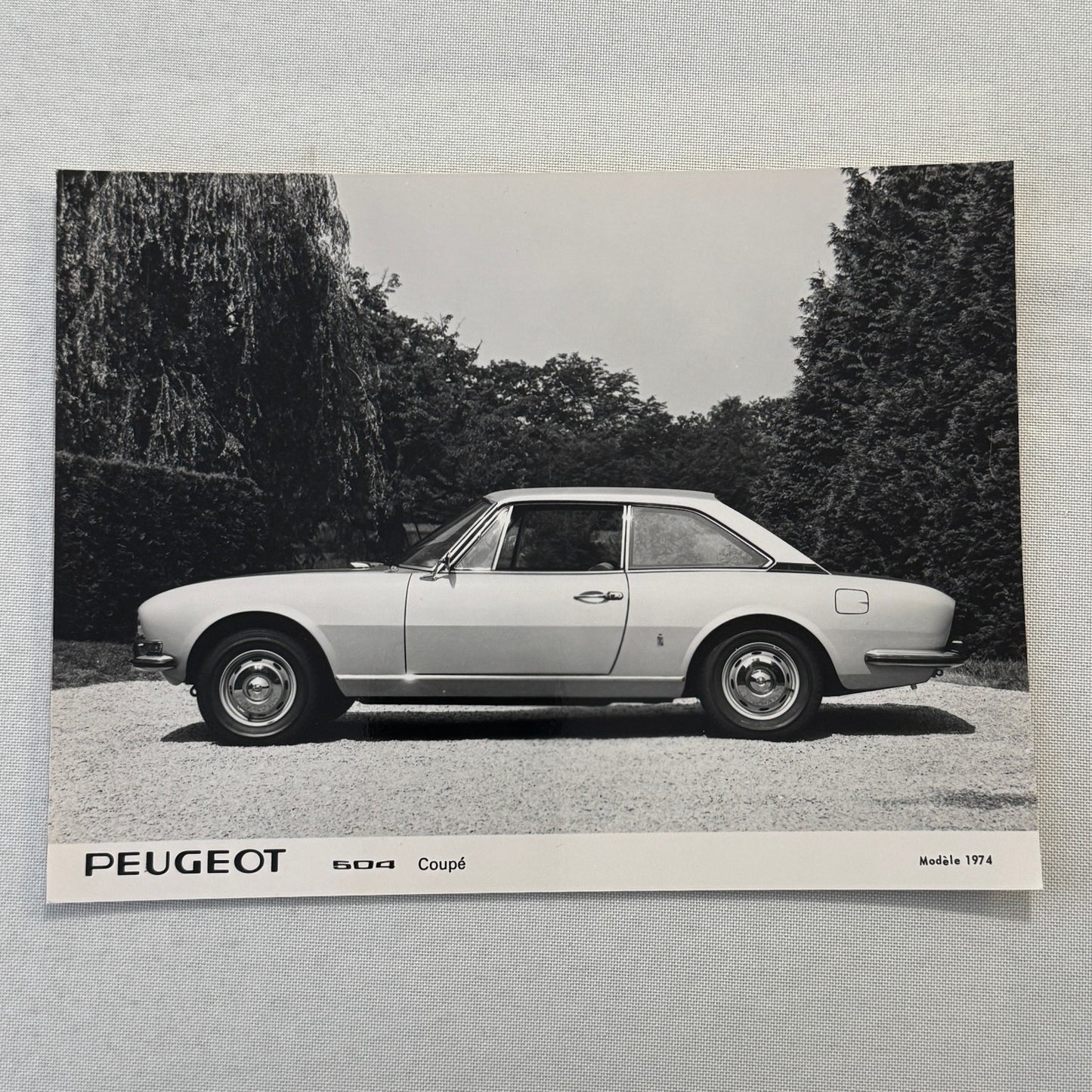 1974 Peugeot 504 Coupe Factory Press Photo Photograph Vintage