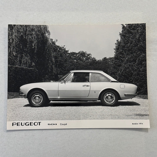 1974 Peugeot 504 Coupe Factory Press Photo Photograph Vintage