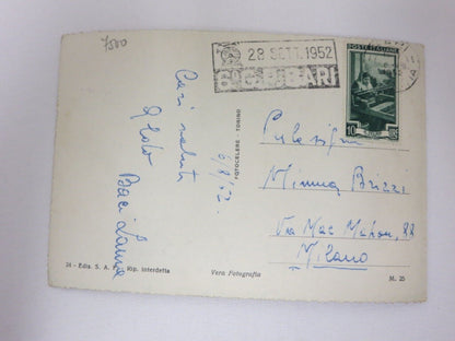 1952 Grand Prix Bari Stamp on Circolo Canottieri Barion Photo Postcard Post Card