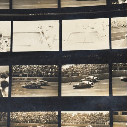 Vintage NASCAR Racing Photo Contact Sheet Motorsport Charger Daytona
