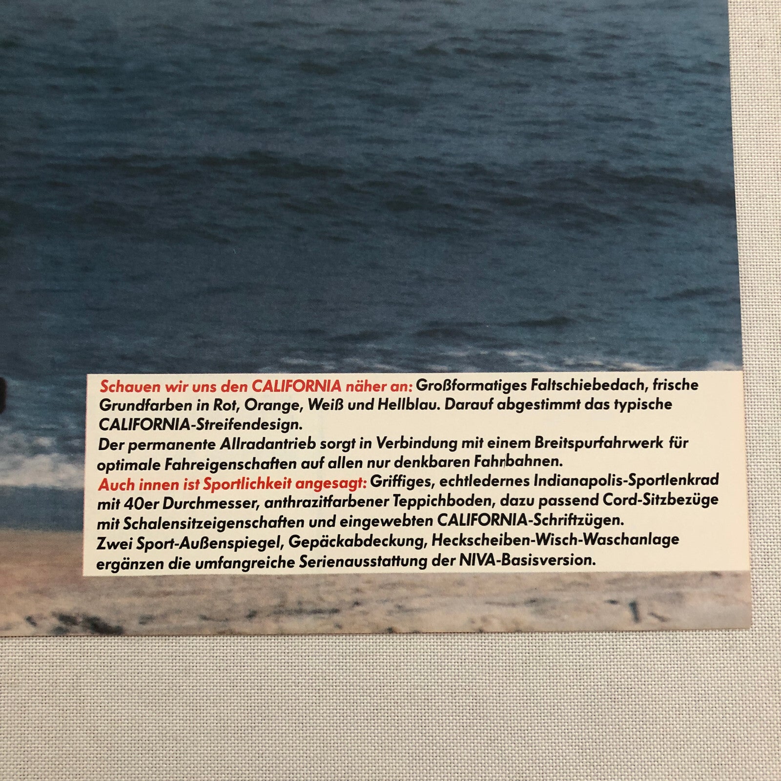 Lada Niva CALIFORNIA Edition Sales Brochure Catalog German Text European Market