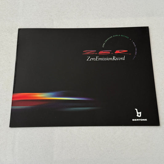Bertone Concept Car Zero Emission Record Land Speed Car Sales Brochure Catalog