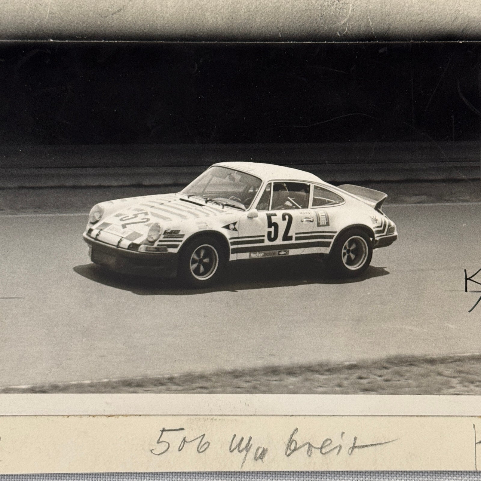 Porsche 911 Racing Car Photo Photograph Highlighted for Print Use Vintage