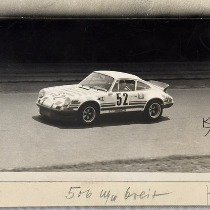 Porsche 911 Racing Car Photo Photograph Highlighted for Print Use Vintage