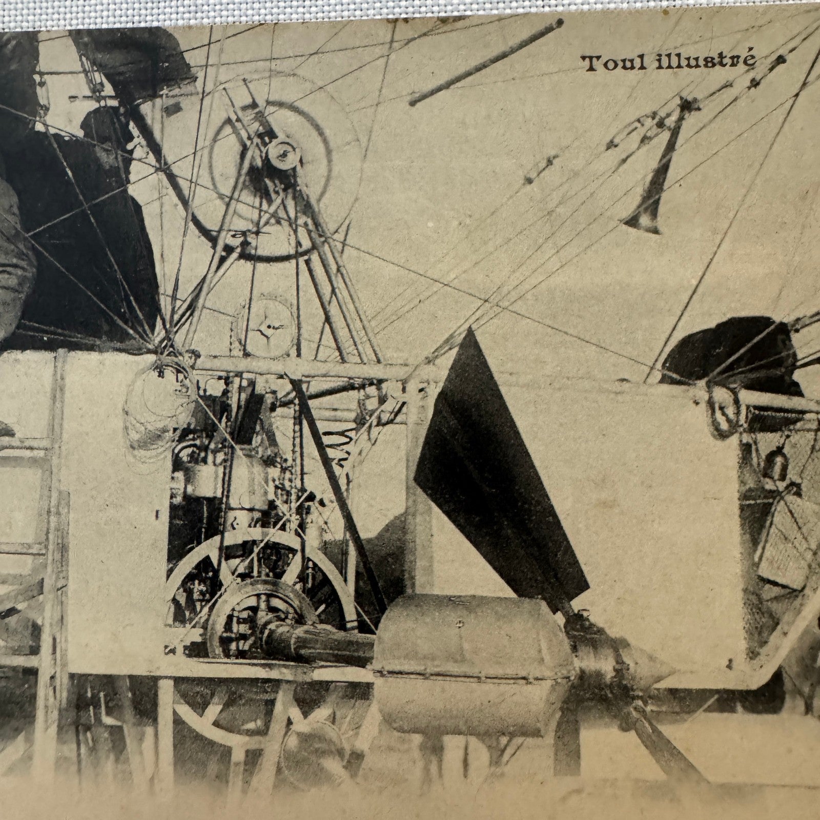 Vintage Zeppelin Airship Dirigible Postcard Post Card French Le Lebaudy