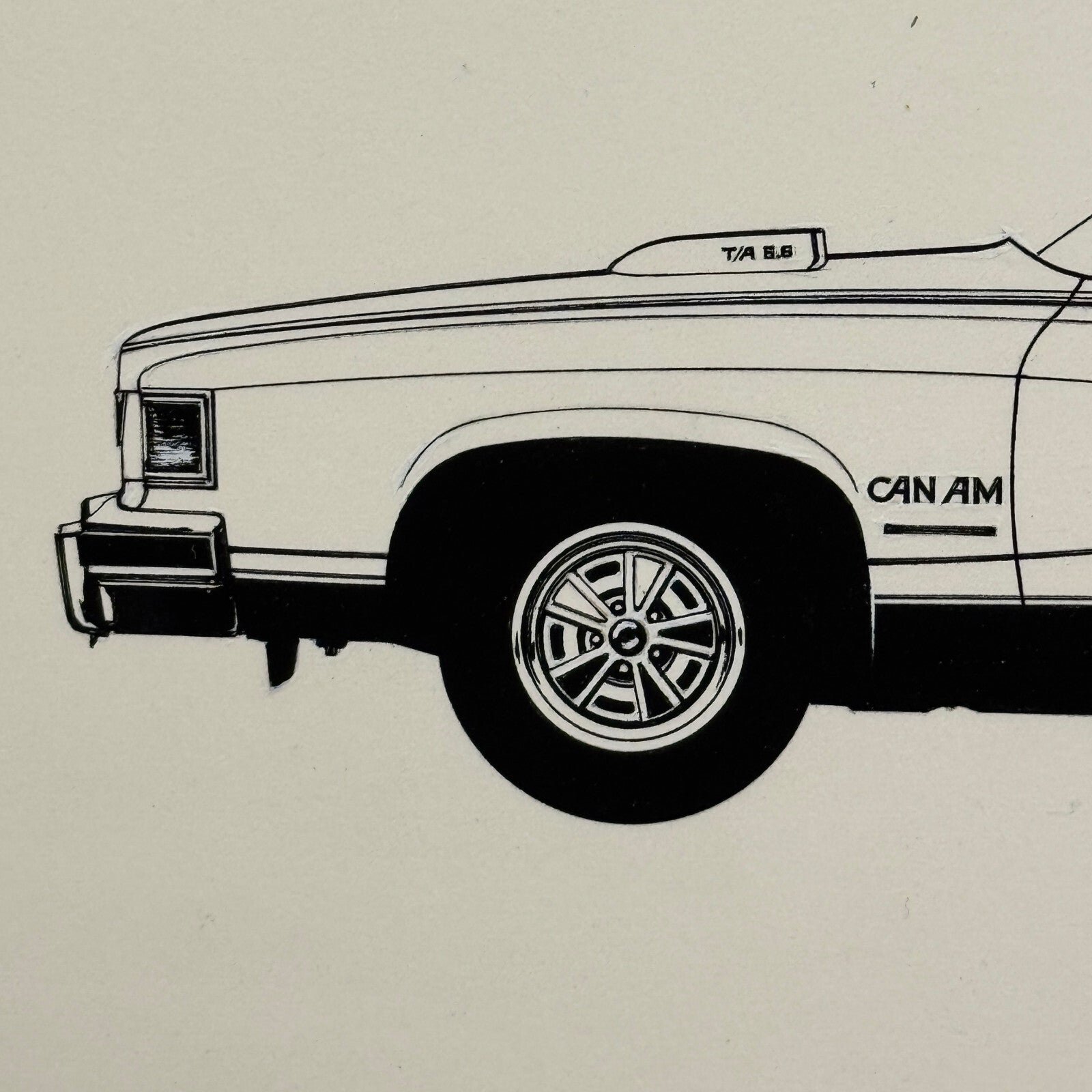 Pontiac Grand Prix CAN AM Car Automobile Illustration Art Drawing Hand Drawn