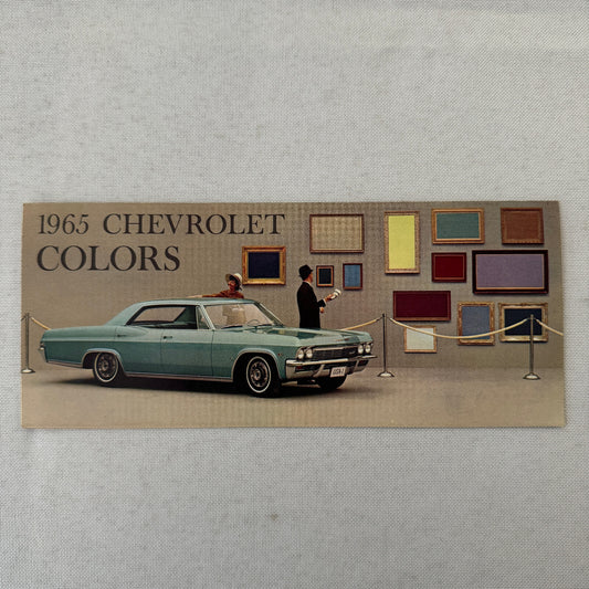 1965 Chevrolet Exterior Color Paint Chip Brochure Catalog Corvette Chevelle +