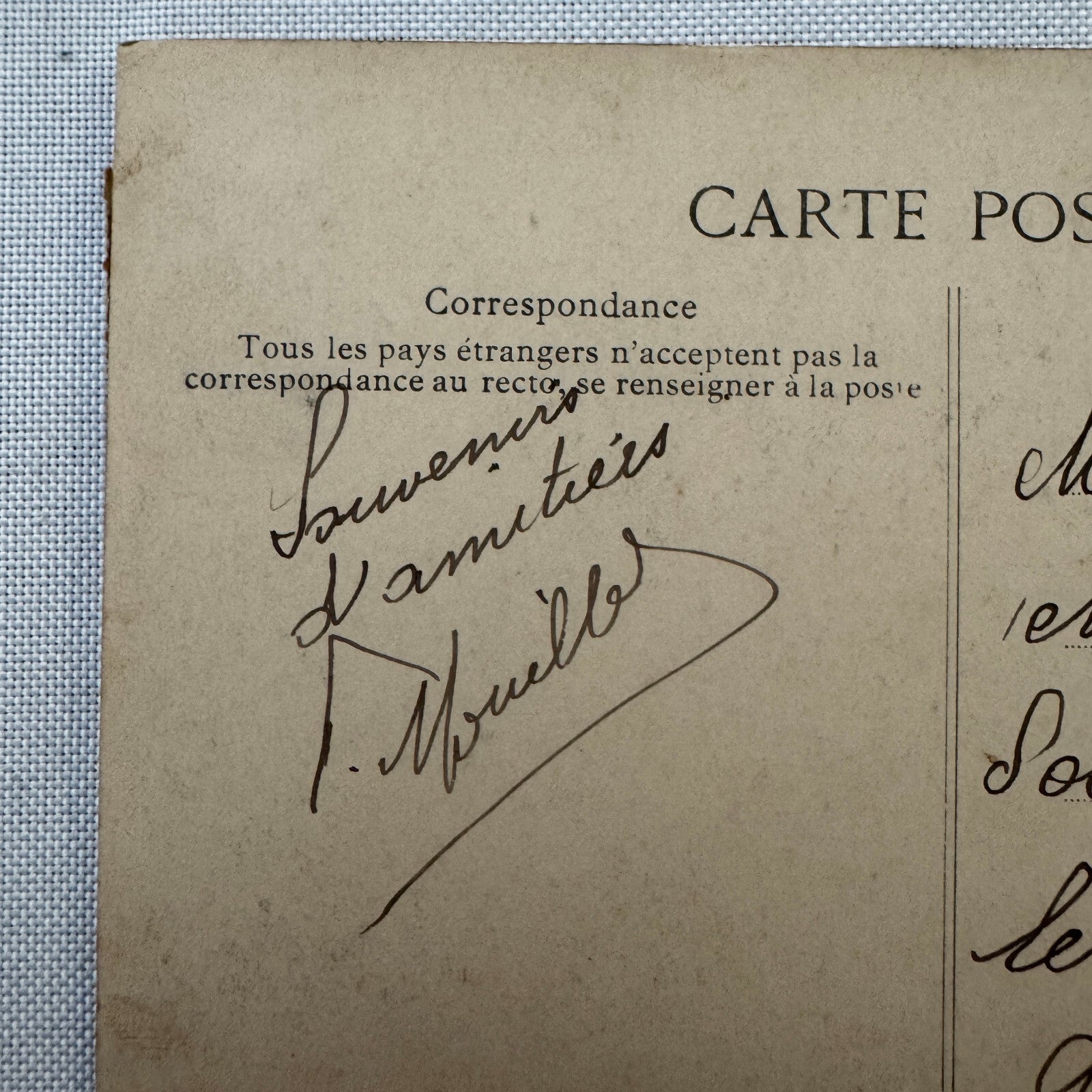 Vintage Airship Dirigible Zeppelin Postcard Post Card French 1908