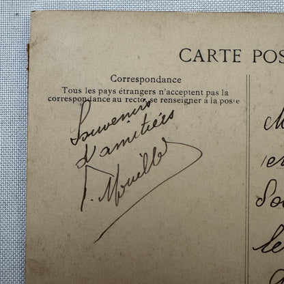 Vintage Airship Dirigible Zeppelin Postcard Post Card French 1908