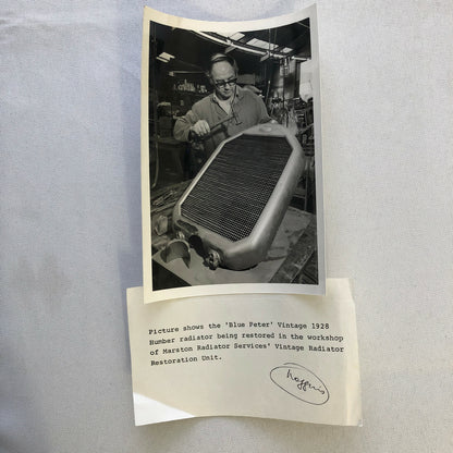 Vintage 1928 Humber Blue Peter Car Radiator Restoration Photo Print Lot of 3 