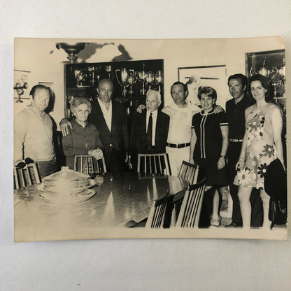 Vintage Juan Manuel Fangio Racing Driver Photo Photograph Print with Family ? 