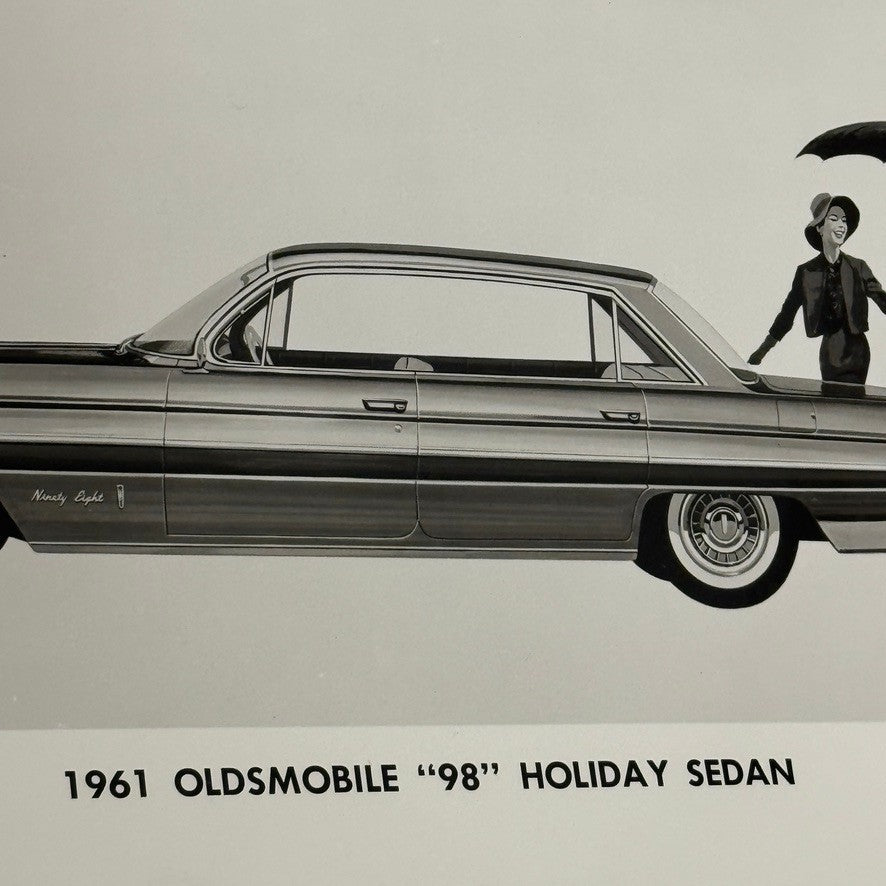 1961 Oldsmobile 98 Holiday Sedan Car Photo Photograph Ninety Eight