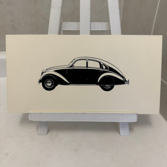 1939 Adler Limousine Car Automobile Illustration Art Drawing Hand Drawn