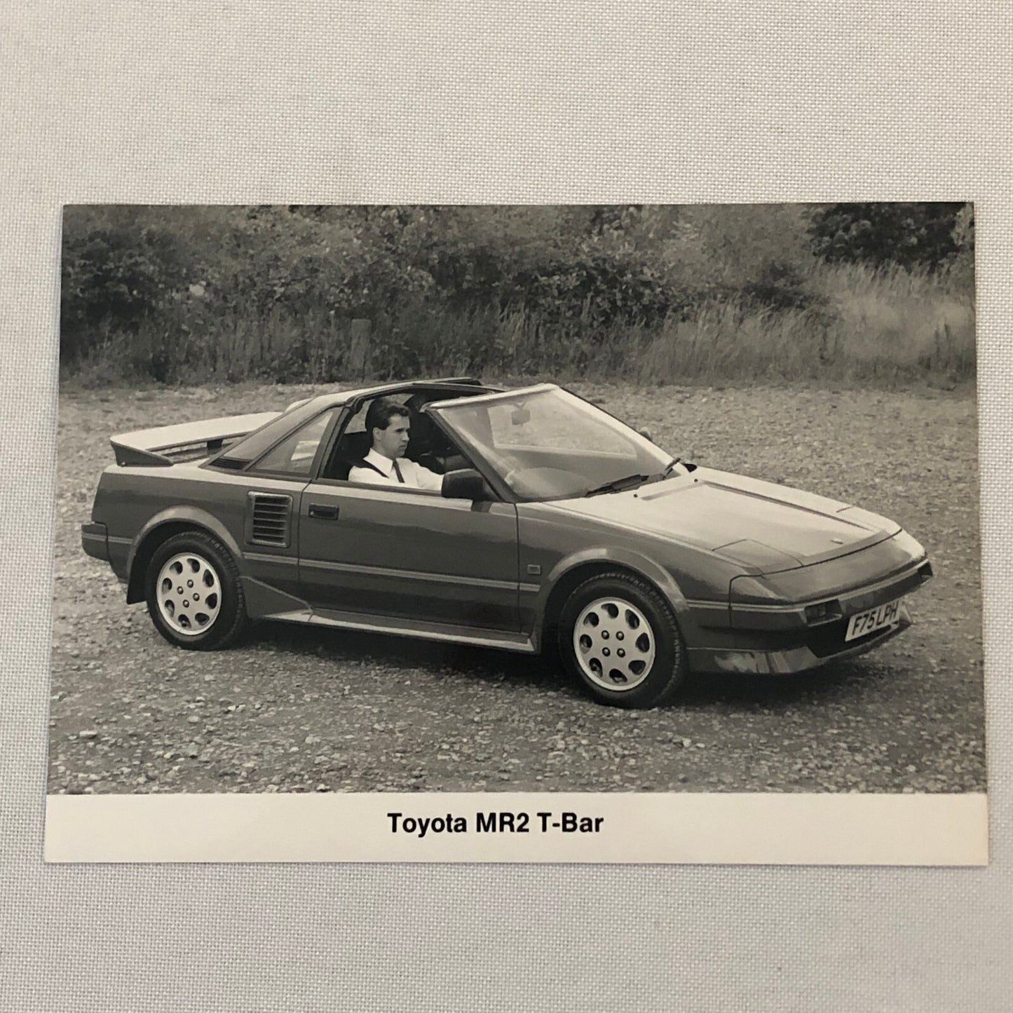 Vintage Toyota MR2 T-Bar Car Factory Press Photo Photograph