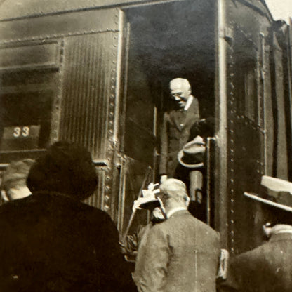 Vintage Photo Photograph Lot 5x Crowd of People around Trains