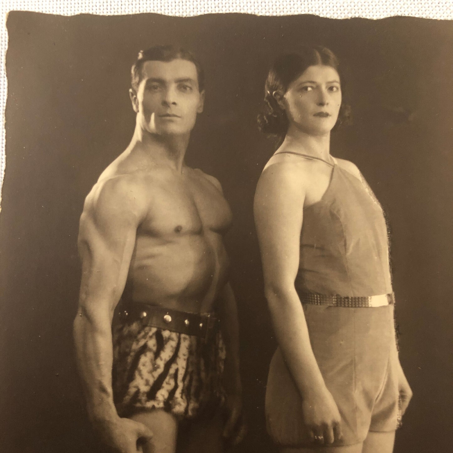 Circus Gymnast Gymnastic Performer Real Photo Postcard RPPC